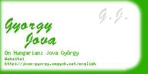 gyorgy jova business card